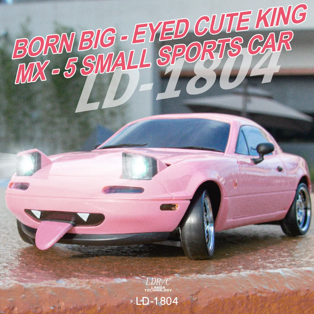 LDRC 1804 RTR 1/18 2.4G RWD RC Car Drift for Mazda MX-5 Gyro LED Light On-Road Full Proportional Racing Vehicles Models Toys