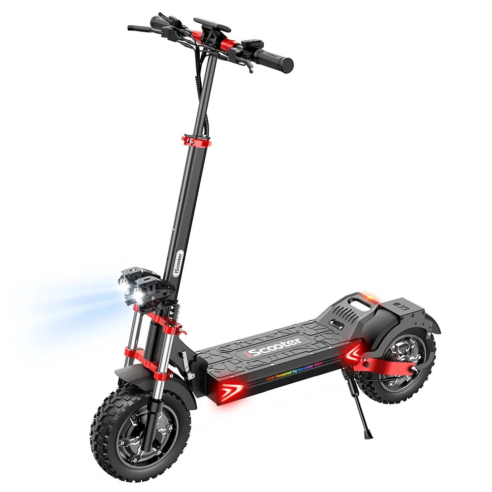 [EU DIRECT] iScooter iX8 Electric Scooter 20Ah 48V 1200W*2 Dual Motor 12in Folding Moped Electric Scooter 65-70KM Mileage Electric Scooter Max Load 150Kg