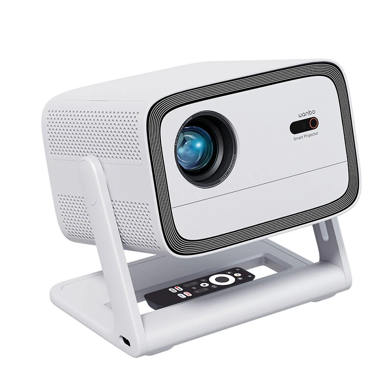 Wanbo Vali 1 Smart Gimbal Projector 200° Rotating 1080P FHD 900 ANSI Lumens Android TV 11 Auto Focus Keystone Correction Home Cinema Entertainment Streaming Player