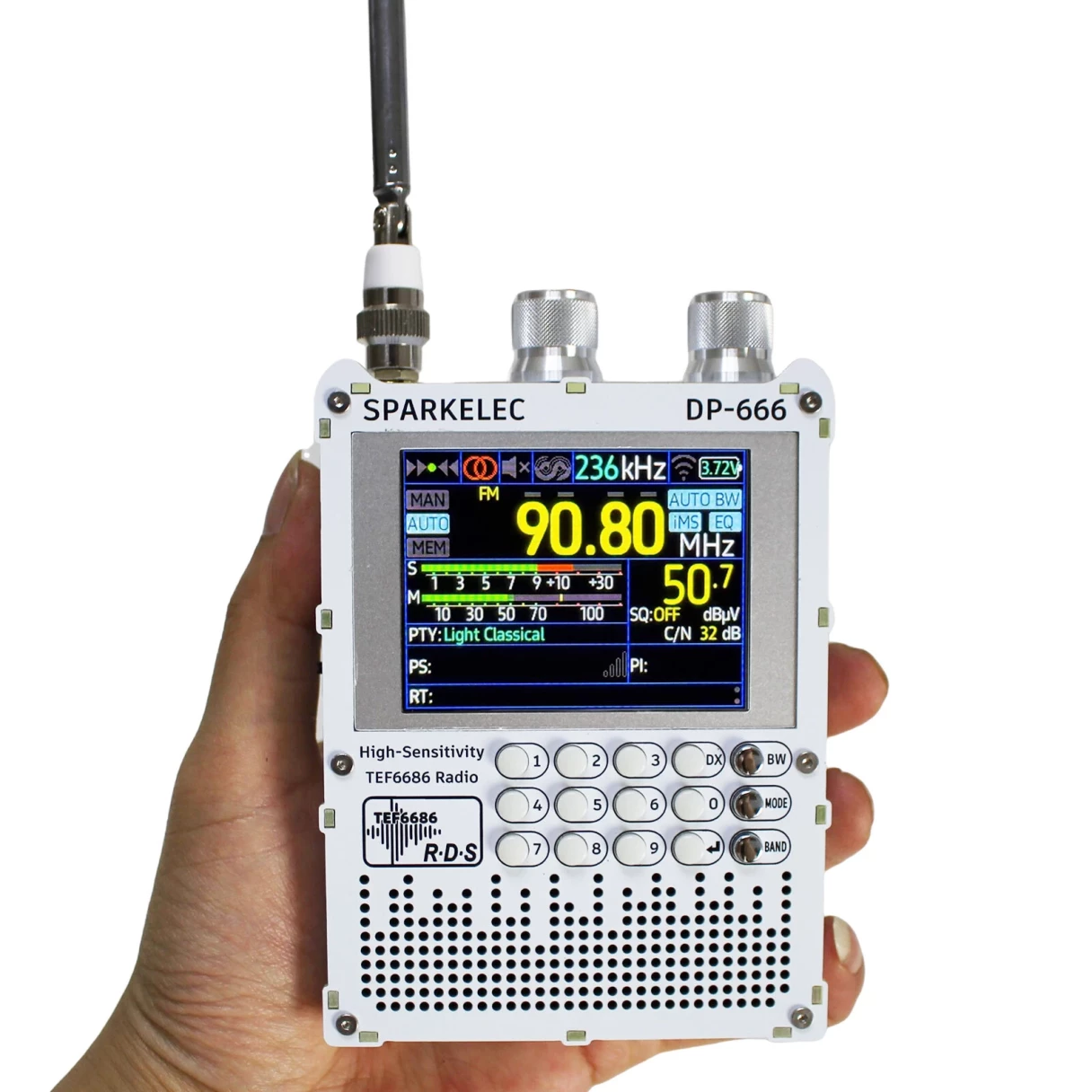 TEF6686 Full Band DP666 Shortwave Radio ESP32 FM/LW/MW/SW High Sensitivity Radio with 2.8 inch IPS Touch Screen