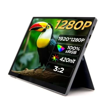 HAILESI 10.5 Inch FHD 1280P Portable Monitor Computer Gaming Display USB C External Screen for Smartphone Tablet Laptop Game Consoles