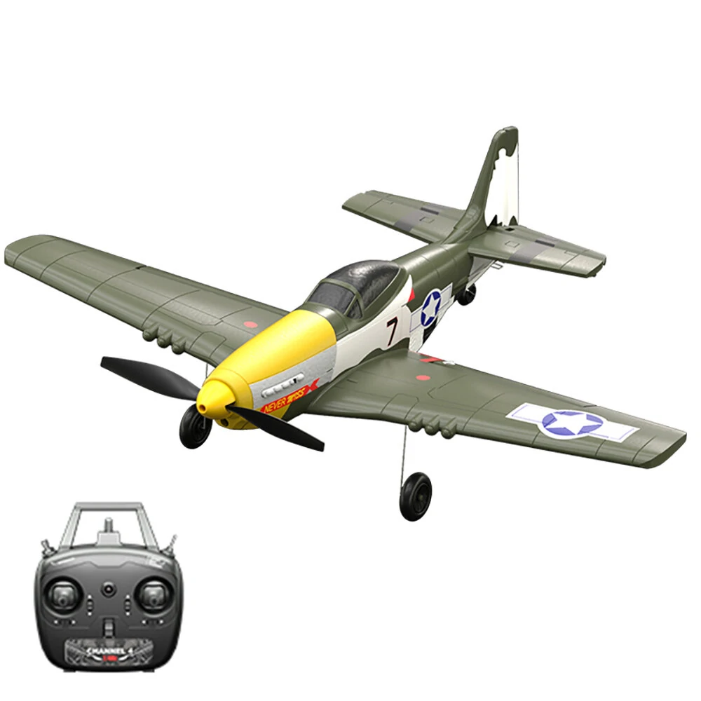 HW W551 Flight P51 Mustang 2.4GHz 4CH 410mm Wingspan 6-Axis Gyro One Key Aerobatics EPP Mini RC Airplane RTF for Beginner
