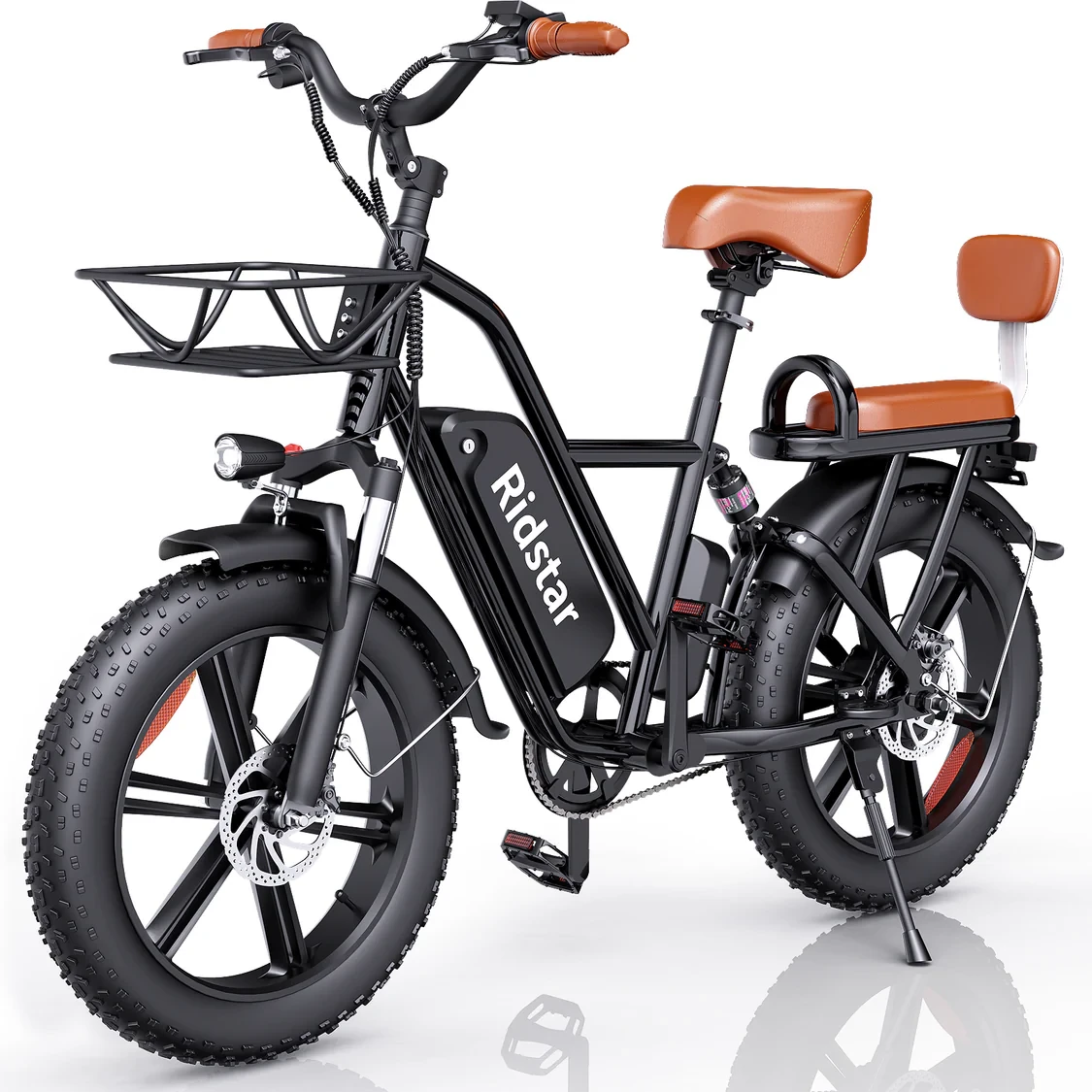 [EU Direct] Ridstar FM001 Electric Bike 48V 15AH Battery 1000W Motor 20*4.0inch Tires 40-70KM Max Mileage 150KG Max Load Electric Bike