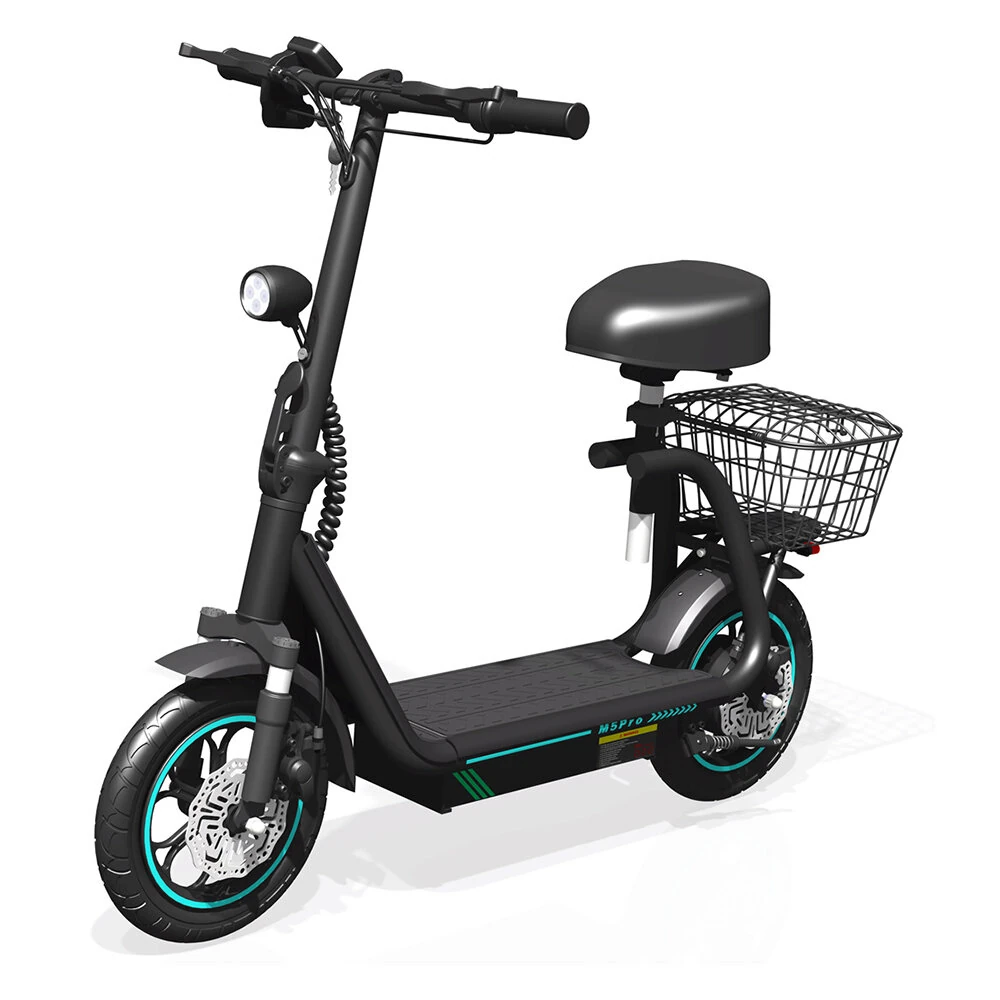 [EU Direct] M5 PRO Electric Scooter with Seat 48V 15Ah Battery 500W Motor 12inch Tires 30-40KM Max Mileage 120KG Max Load Folding E-Scooter