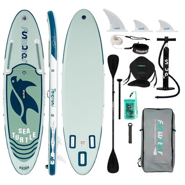 [EU Direct] FunWater Inflatable Stand Up Paddle Board Surfboard Complete Paddle Board Accessories With Saddle Seat, Adjustable Paddle Pump, ISUP Travel Backpack, Leash, Waterproof Bag Adult P