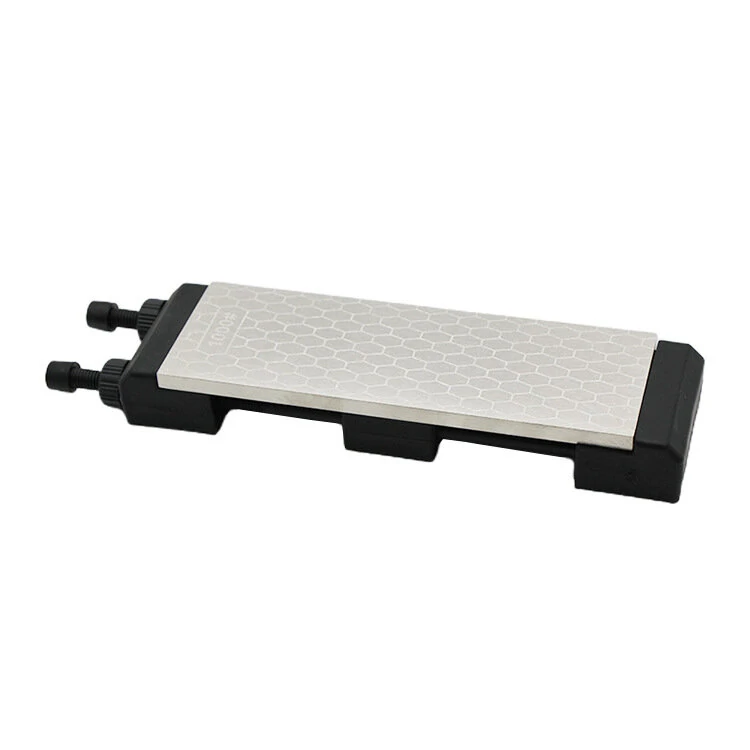 Diamond Sharpening Stone Set with Adjustable Non-Slip Holder 8 Inch 400/1000 Grit Fine Double-Sided Plate Whetstone Knife Tools