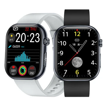 ET587 1.96inch AMOLED Display ECG Function Micro-physical Examination SOS Emergency bluetooth Call Heart Rate Blood Pressure Blood Oxygen Monitor Sleep Body Temperature Measurement Women's He