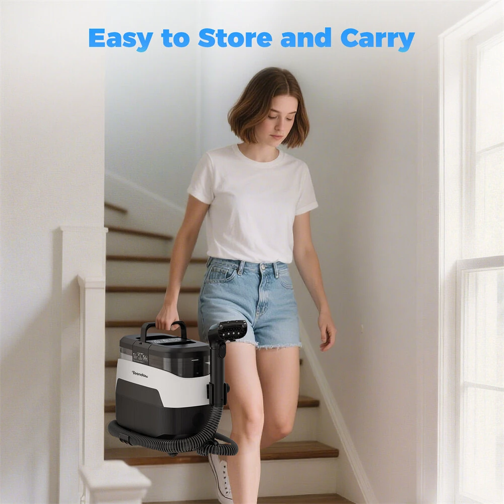 [EU Direct]Teendow C6 MAX Portable Carpet Cleaner Vacuums 1650W 12Kpa Multipurpose High Temperature Steam Carpet Cleaner With Dual Water Tank Spot Cleaner