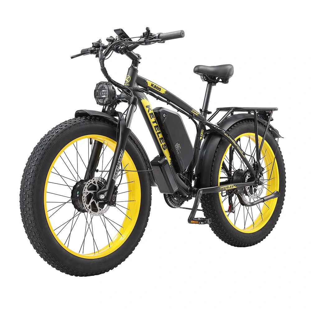 [EU DIRECT] KETELES K800 Electric Bike 48V 23Ah Battery 1000W*2 Dual Motors 26inch Tires 50-80KM Mileage Range 180KG Max Load Eelctric Bicycle