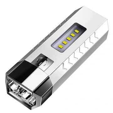 2*LED+5*COB Three Light Sources Flashlight 18650 USB Rechargeable Portable Waterproof  Led Torch With Power Bank Function
