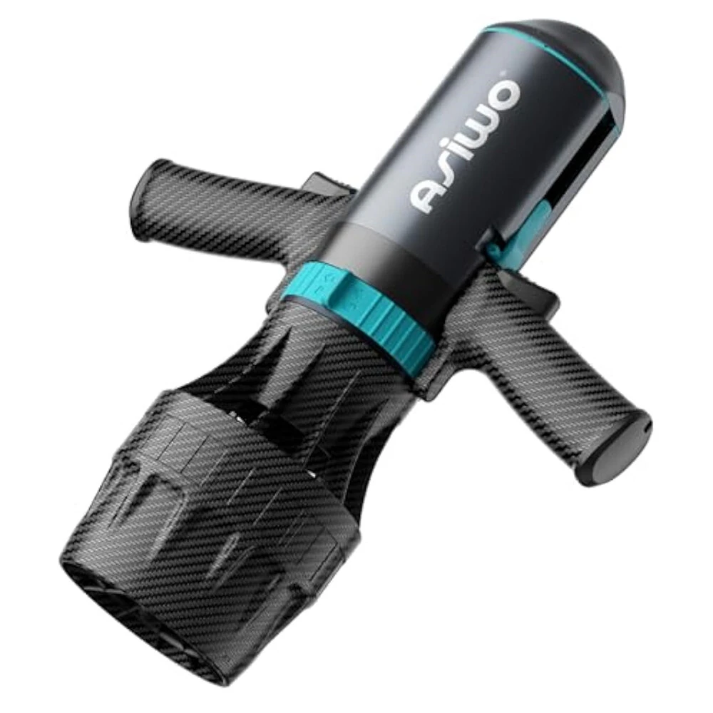 [EU Direct] ASIWO U1 Underwater Scooter for Adults & Kids 1100W Dual-Mode Sea Scooter with 3 Speeds Up to 10ft/s, 80 Mins, Depth 164ft, Electric Dive Propulsion for Scuba Diving, Snorkeling, Paddle Board