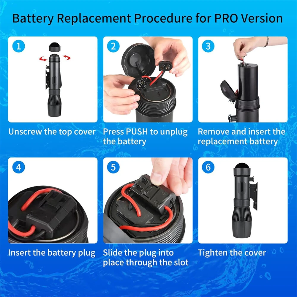 [EU Direct] CAMORO 900W Underwater Scooter for Adults 16000mAh High Capacity Removable Battery Pool Sea Diving Scooter Electric Paddle Board Motor Sea Propeller, CM9-1 Pro