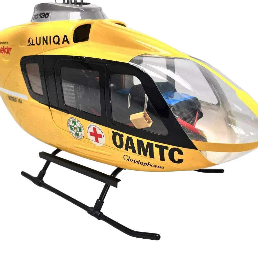 ROBAN EC135 450 Class 2.4G 11CH Yellow Red Tail 4 blades GPS Stabilized Scale RC Helicopter RTF With X2 Flight Controller