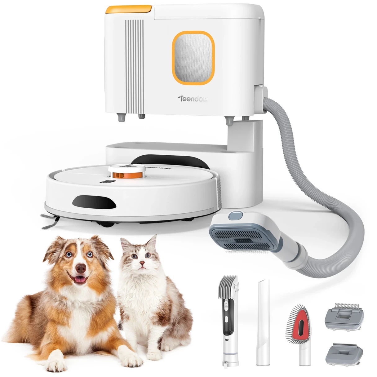 [EU Direct]Teendow D20S MAX+ Robot Vacuum and Mop 6000Pa Robot Vacuum Mop Cleans Pet Hair PreciSense LiDAR Navigation App and Voice Control
