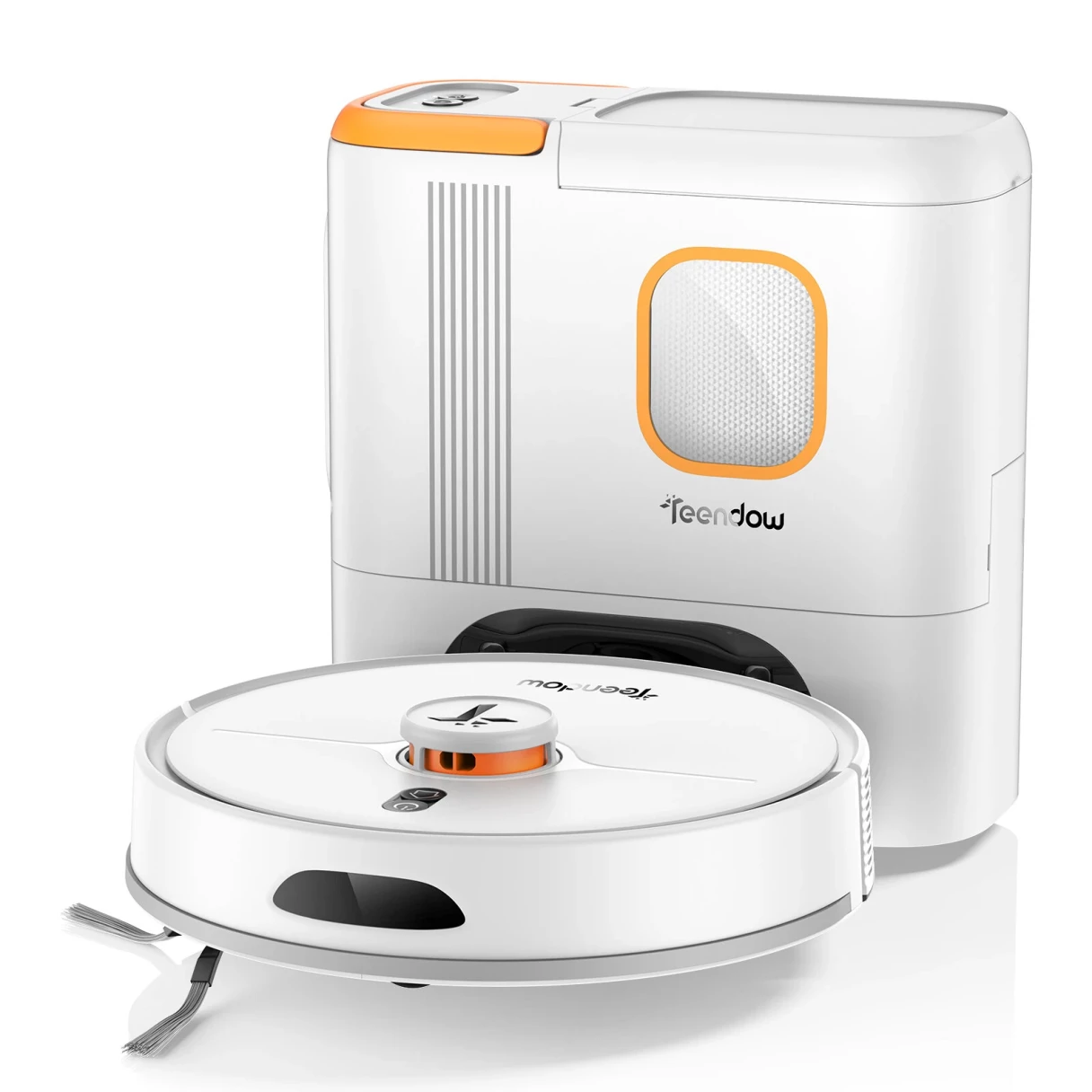 [EU Direct]Teendow D20S MAX+ Robot Vacuum and Mop 6000Pa Robot Vacuum Mop Cleans Pet Hair PreciSense LiDAR Navigation App and Voice Control