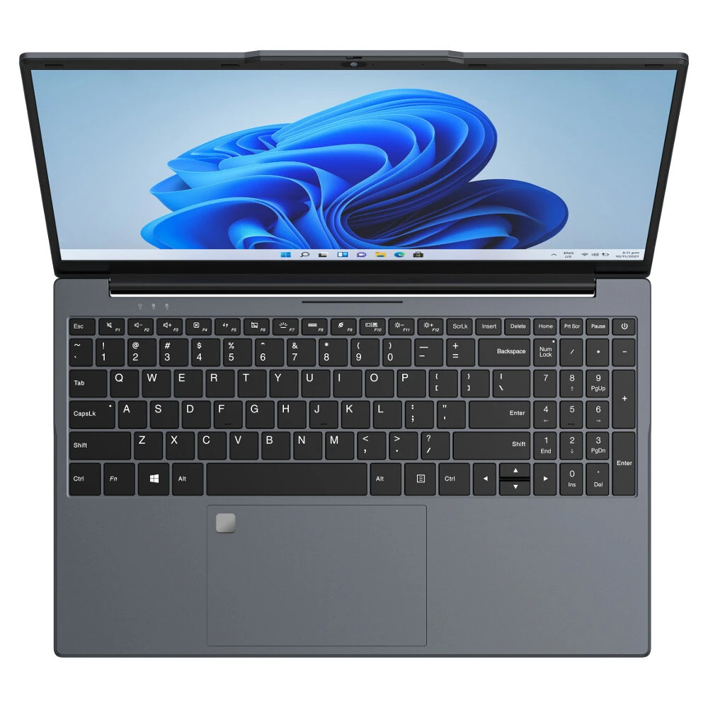 Ninkear N15 Air Laptop Intel Twin Lake N150 16GB DDR4 512GB SSD 15.6 Inch FHD IPS Screen Fingerprint Unlock Backlit Keyboard 46.2Wh Battery Narrow Bezel Notebook