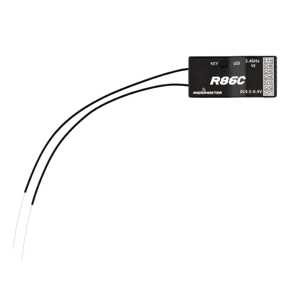 Radiomaster R86C V2 6CH/8CH Compatible PWM SBUS RC Receiver for Radiomaster TX12 T16S Radio Transmitter