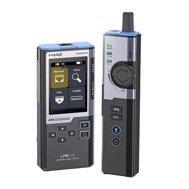 FNIRSI LPM-10A Multifunction Network Cable Tester Anti-Interference Line Finder POE Test NCV Detection High Definition Screen Length Measurement RJ45 Port Flashing