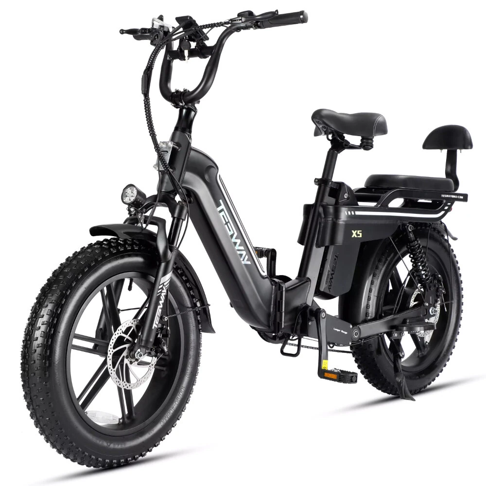 [EU DIRECT] TESWAY X5 Electric Bike 48V 30AH 250W(MAX 750W) Motor 20inch 100-130KM Max Mileage 150KG Max Load Electric Bicycle