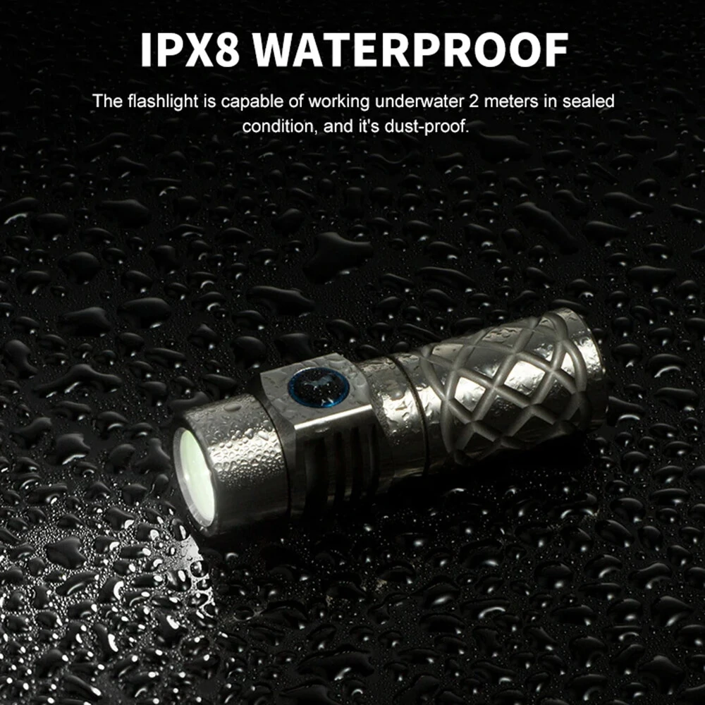 LUMINTOP THORMINI 700M Long Distance LEP Flashlight with 18350 Battery, 250 Lumens Long Shoot Beam Strong LEP Spotlight Portable Search Torch Outdoor Survival Tools
