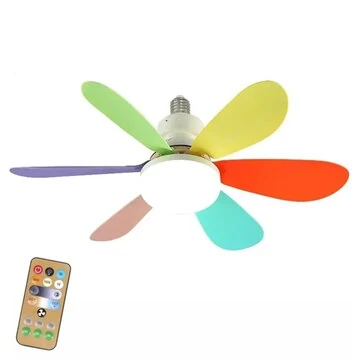Tevorex 40W Ceiling Fan LED Light E27 Bulb Base with Remote Control for Dimming, 85-265V Wide Voltage Suitable for Living Room, Study, Household ,Office