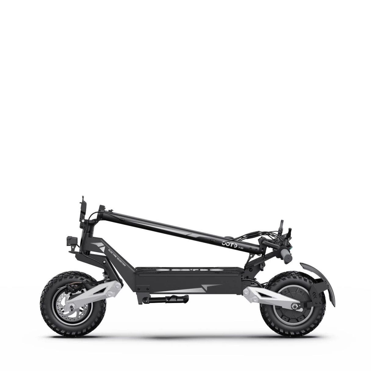 [EU DIRECT] OOTD T10 Electric Scooter 48V 13.5Ah Battery 500W Motor 11inch Off-Road Pneumatic Tires 35-45KM Max Mileage 150KG Max Load Folding E-Scooter