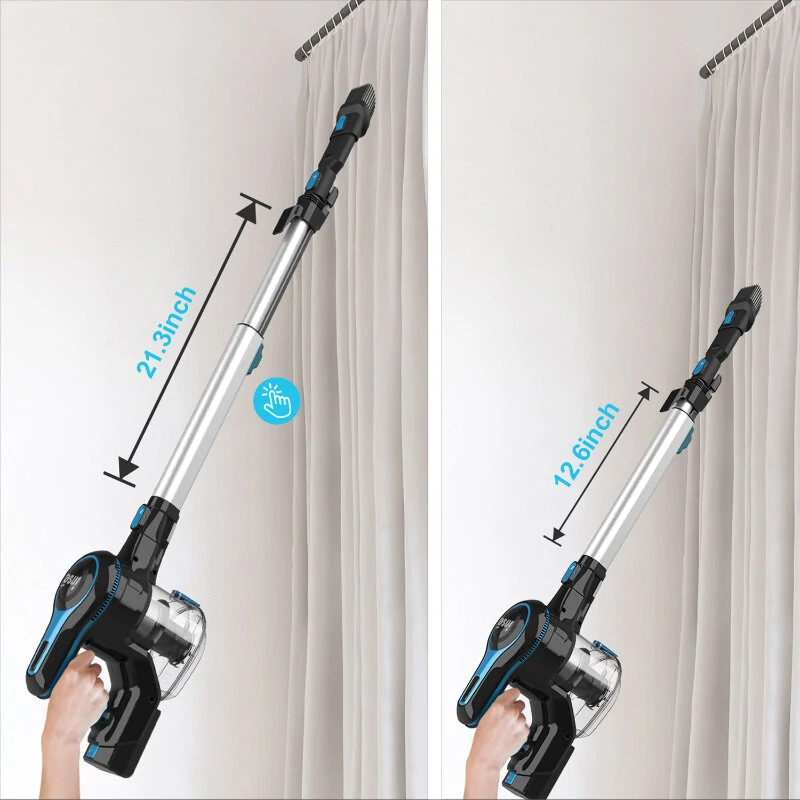 [EU Direct] INSE N5S 6 in 1 Cordless Vacuum Cleaner 12000Pa Suction Power 45mins Long Runtime 5 Stages Filtration with Flexible LED Motorized Floor Brush Design