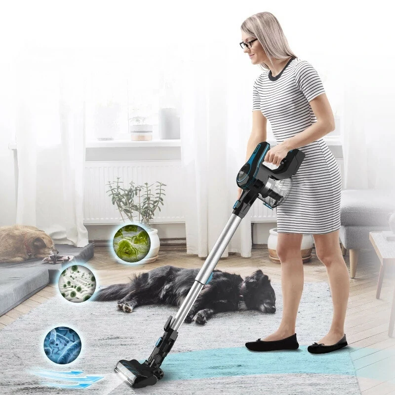 [EU Direct] INSE N5S 6 in 1 Cordless Vacuum Cleaner 12000Pa Suction Power 45mins Long Runtime 5 Stages Filtration with Flexible LED Motorized Floor Brush Design