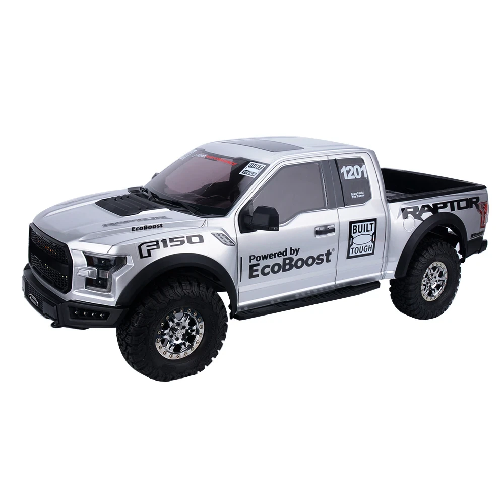 Traction Hobby KM 1/8 2.4G 4WD for Ford F150 RC Car Rock Crawler Off-Road Climbing Pickup Truck Differential Lock LED Light Mountain Vehicles Models Simulation Electric Remote Control Toys