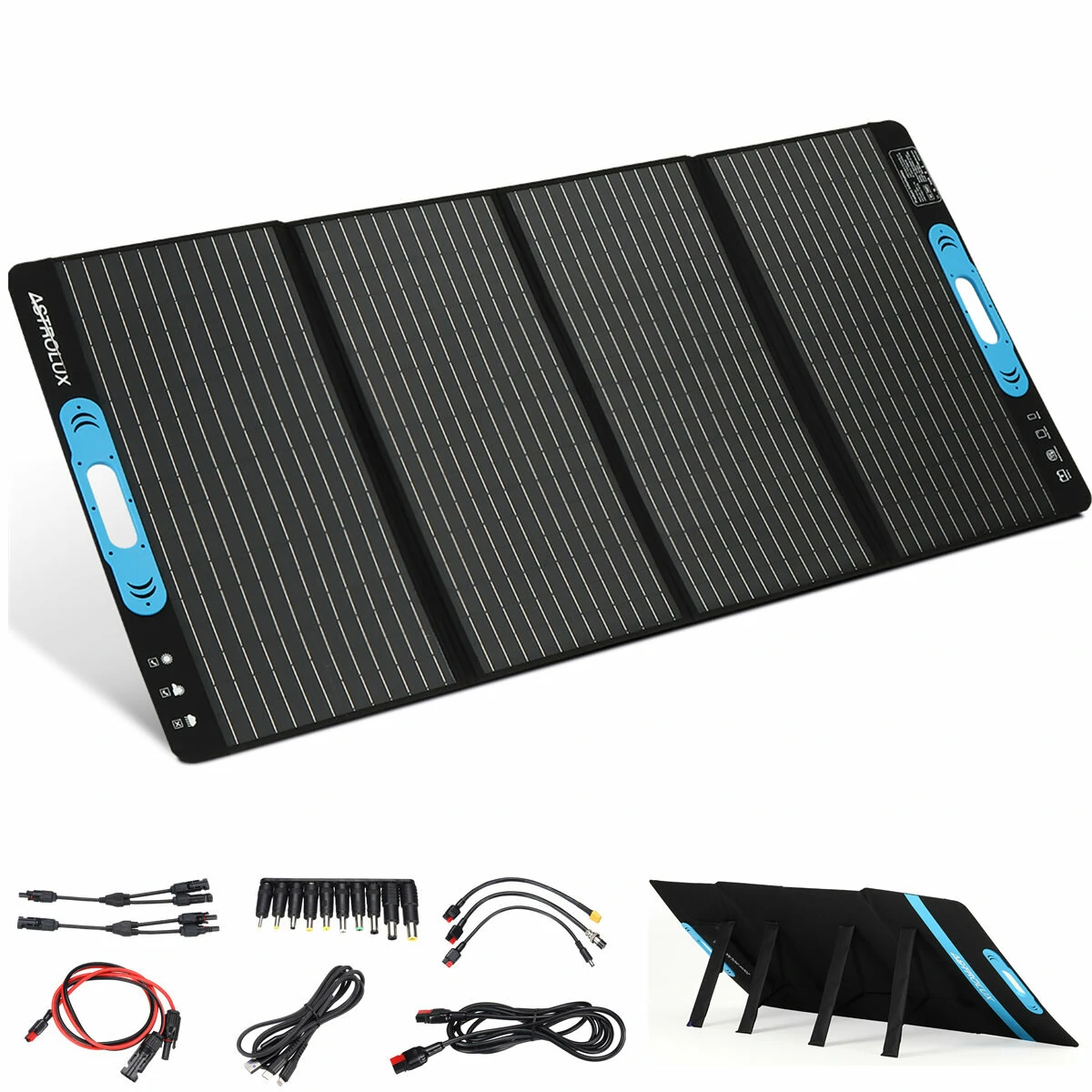 [EU Direct] Astrolux® FSP200 18V 200W Foldable Solar Panel Portable Solar Battery Charger With USB DC Multi-Contact 4 Multi-Output for Power Station Tablet Phones Flashlight Camping Van RV