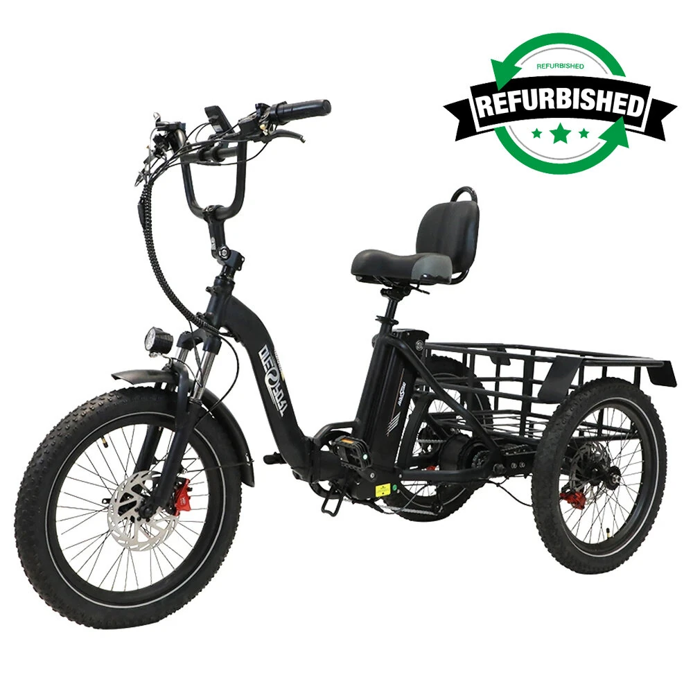 [EU Direct] Refurbished ONESPORT OT30 Electric Tricycle Cargo 48V 13Ah Battery 500W Motor 20inches Tires 80KM Max Mileage 180KG Max Load Folding Electrc Bike