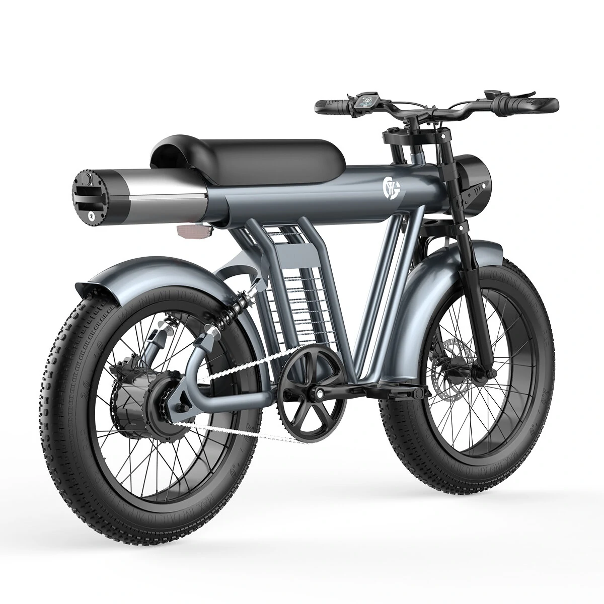 [EU Direct] YYG ZM21 Electric Bike 48V 20AH Battery 1200W Motor 20*4.0inch Double Oil Brake 55-65KM Max Mileage 150KG Max Load Electric Bicycle