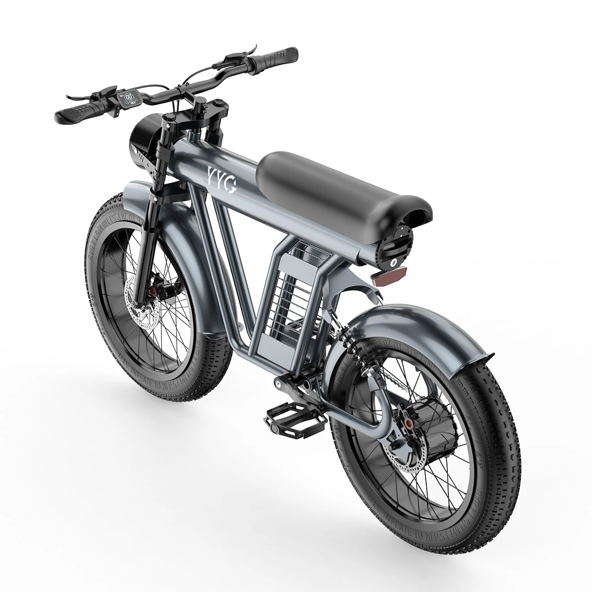 [EU Direct] YYG ZM21 Electric Bike 48V 20AH Battery 1200W Motor 20*4.0inch Double Oil Brake 55-65KM Max Mileage 150KG Max Load Electric Bicycle