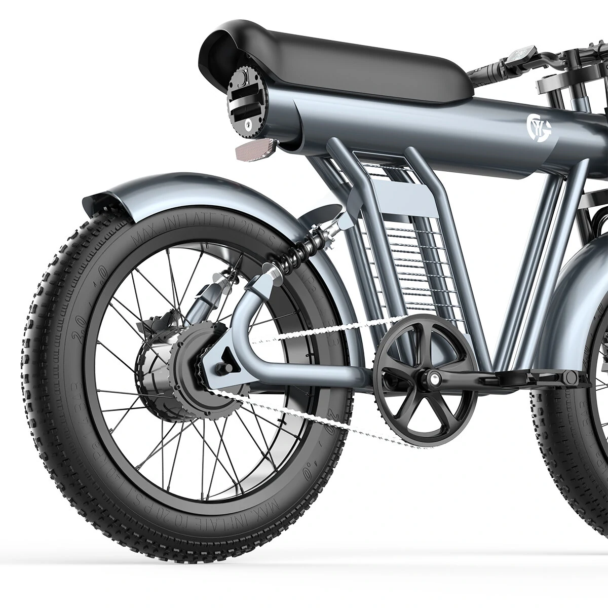 [EU Direct] YYG ZM21 Electric Bike 48V 20AH Battery 1200W Motor 20*4.0inch Double Oil Brake 55-65KM Max Mileage 150KG Max Load Electric Bicycle