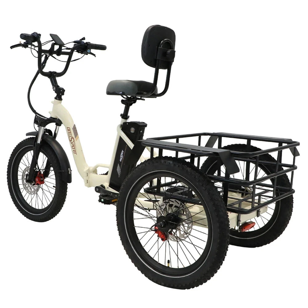 [EU Direct] Refurbished ONESPORT OT30 Electric Tricycle Cargo 48V 13Ah Battery 500W Motor 20inches Tires 80KM Max Mileage 180KG Max Load Folding Electrc Bike