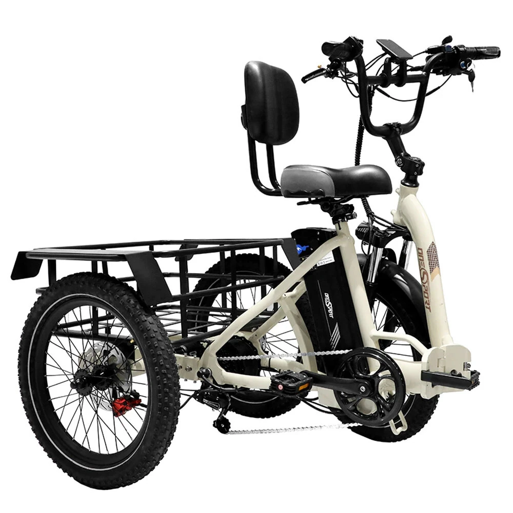 [EU Direct] Refurbished ONESPORT OT30 Electric Tricycle Cargo 48V 13Ah Battery 500W Motor 20inches Tires 80KM Max Mileage 180KG Max Load Folding Electrc Bike
