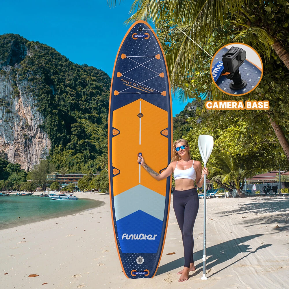[EU Direct] FunWater 350x90Xx15CM Wider Longer ISUP With Seat For Family Touring Solo Adventure, High Stability and Resistance Unisex Inflatable Stand Up Paddle Board Adult Surfboard, SUPFW43A SUPFW43B