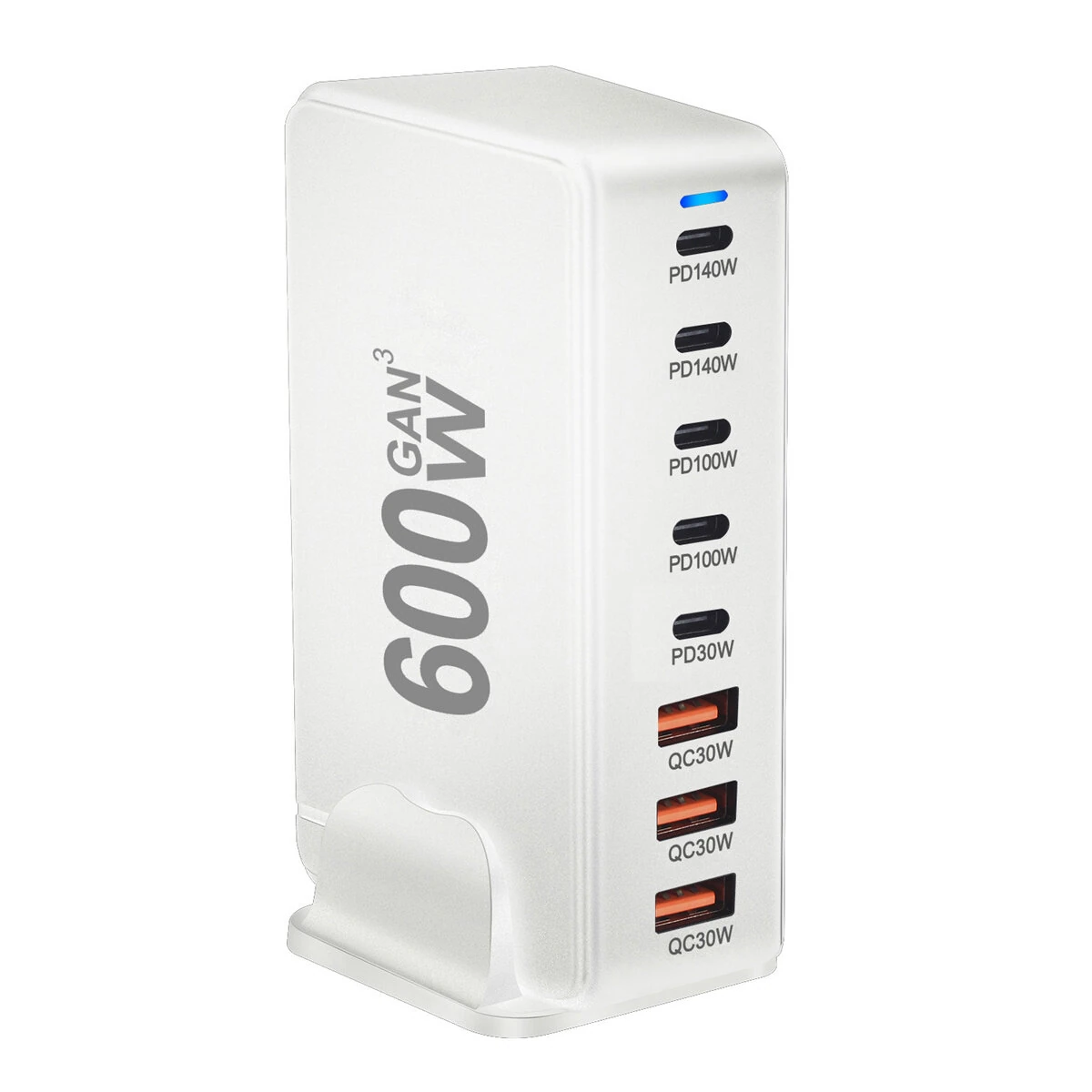 [GaN Tech]Bakeey YMX-600W 600W 8-Port USB PD Charger 5USB-C+3USB-A QC PD3.1 Fast Charging Desktop Charging Station EU Plug US Plug for iPhone 16 16 Pro 15 14 13 Pro Max for Xiaomi 15pro for Samsung Galaxy Z Flip6