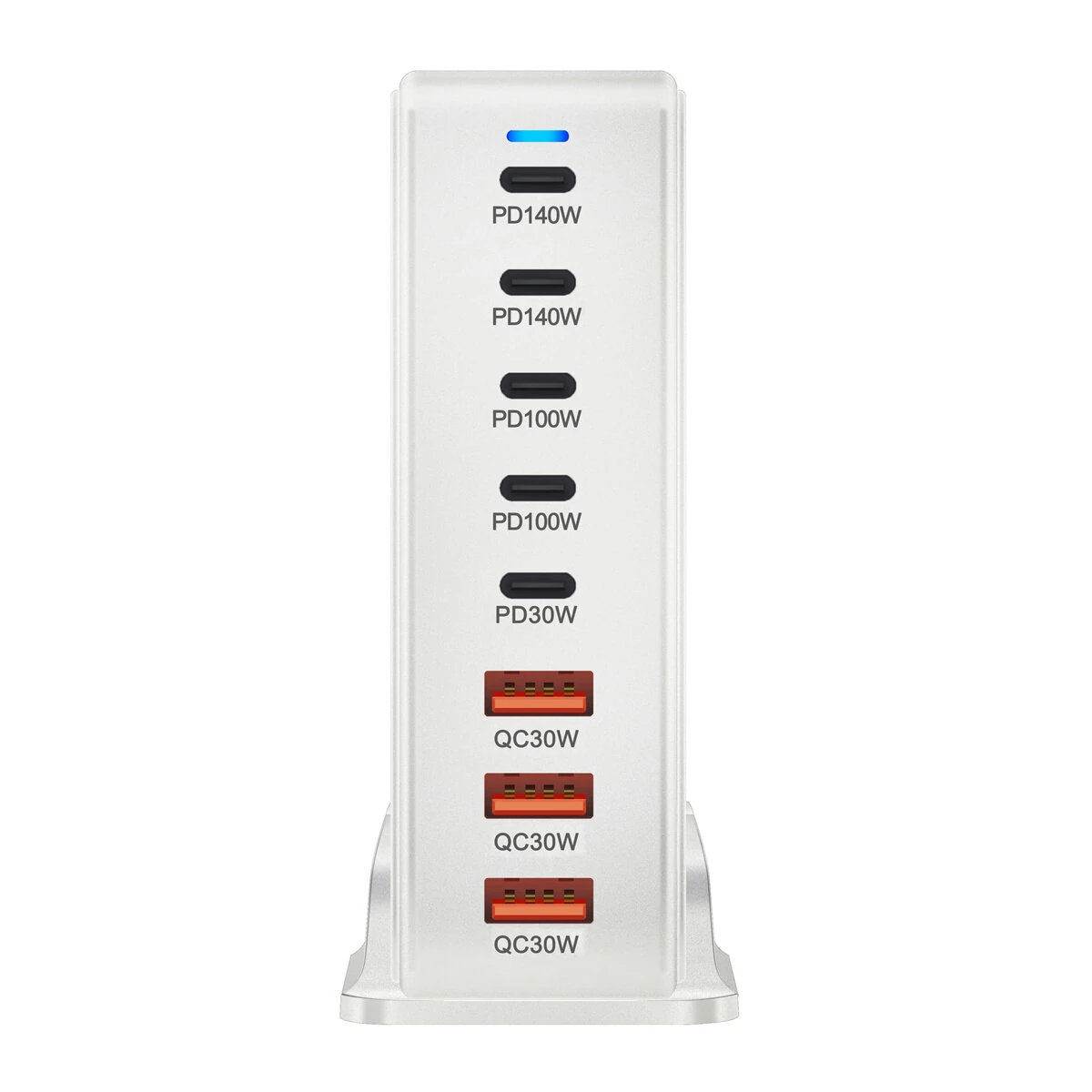 [GaN Tech]Bakeey YMX-600W 600W 8-Port USB PD Charger 5USB-C+3USB-A QC PD3.1 Fast Charging Desktop Charging Station EU Plug US Plug for iPhone 16 16 Pro 15 14 13 Pro Max for Xiaomi 15pro for Samsung Galaxy Z Flip6