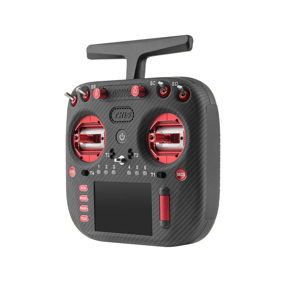 Radiomaster TX15 Max Built-in 2.4GHz/900MHz ELRS 16CH Radio Controller with AG02 CNC Hall Gimbal 3.5-Inch High-Visibility Color Touchscreen for FPV Racer Drones