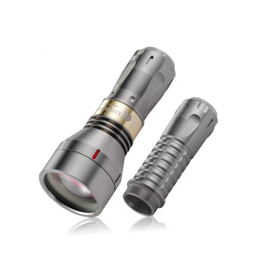 Lumintop ThorII 1700M 350LM Long Range LEP Flashlight High Power Titanium Heavy Duty LED Thrower Flashlight USB Type-C Rechargeable 18350 18650 EDC Tools LEP Torch