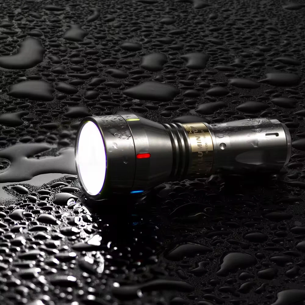 Lumintop ThorII 1700M 350LM Long Range LEP Flashlight High Power Titanium Heavy Duty LED Thrower Flashlight USB Type-C Rechargeable 18350 18650 EDC Tools LEP Torch