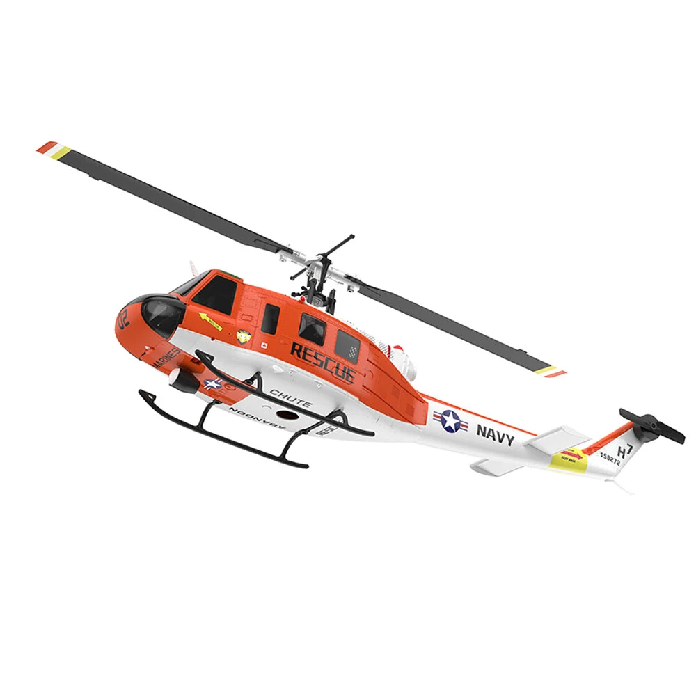 Eachine E190S UH-1 Huey 2.4G 9CH GPS Optical Flow Localization TOF LiDAR Altitude Hold Dual Brushless Motor 5.8G FPV Camera 1:34 Scale Rescue Flybarless RC Helicopter RTF