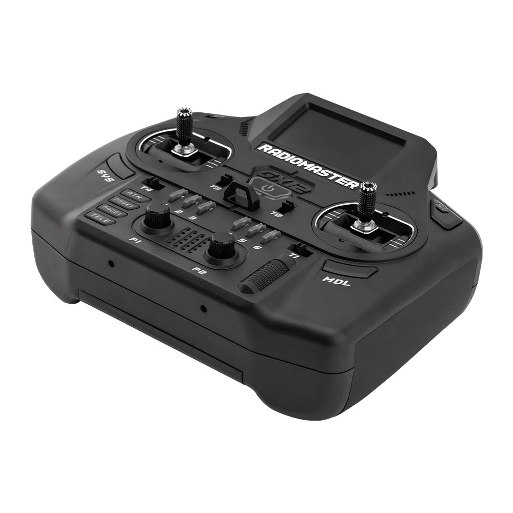 Radiomaster GX12 Dual-Band Dual 1W Gemini Xrossband ExpressLRS ELRS Radio Transmitter with GX01 Fully CNC Aluminum 3D Digital Hall Sensor Gimbals for FPV Racer Drone