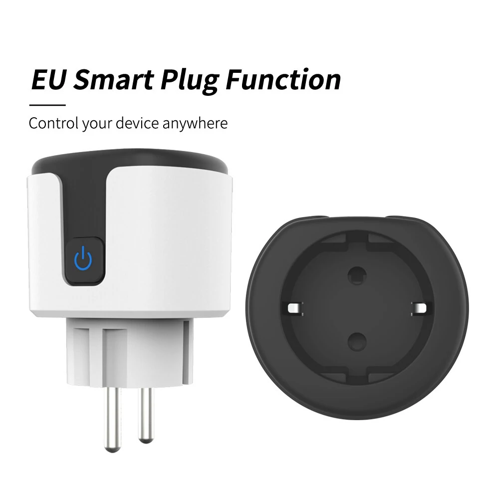 WHDZ03 Tuya 16A 20A Smart Plug EU WiFi Smart Socket Power Monitoring Countdown Timing Function Work with Alexa Google Home