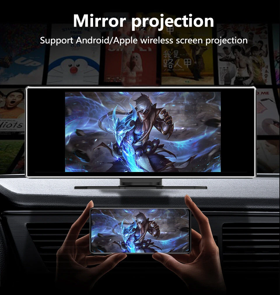 iMars 11.26 inch bluetooth Car MP5 Player 1920x720 IPS HD Large Screen Portable with Carplay WiFi FM Transmission Built-in 1W Speaker GPS Navi