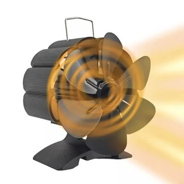 4/5/6 Blade Heat Powered Wood Stove Fan Fireplace Fan Furnace Air Blower for Wood/Log Burner/Fireplace Eco Friendly Fan