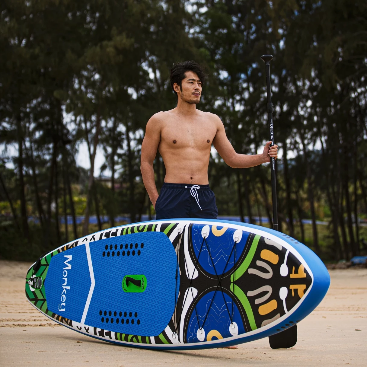[EU Direct] FunWater 350cm Inflatable Stand Up Paddle Board Surfboard Complete Paddleboard Accessories Adjustable Paddle, Pump, ISUP Travel Backpack, Leash, Waterproof Bag, Adult Paddle Board SUPFR01E SUPFR02E