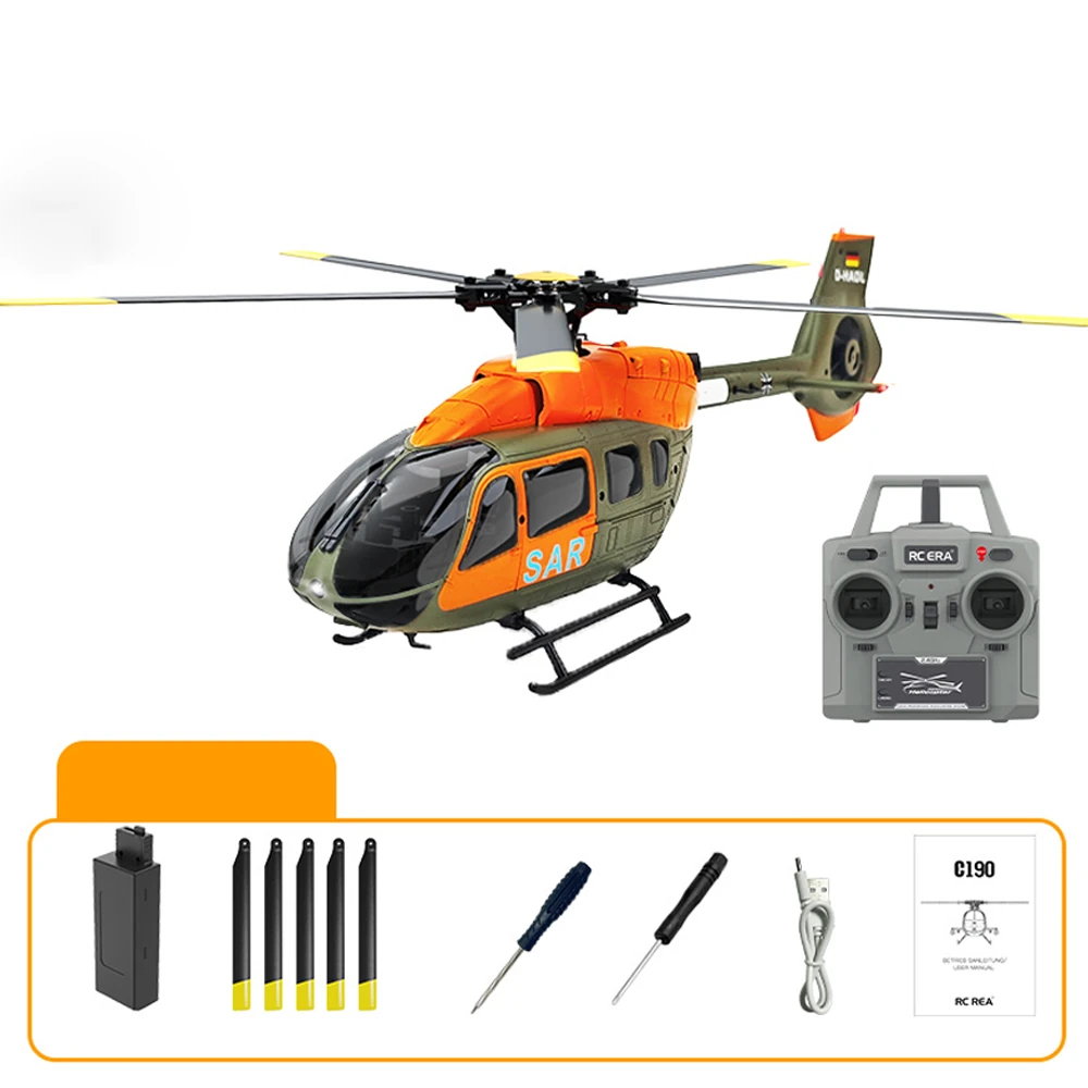 COOLBANK & RC ERA C190 1:30 H145 Scale 2.4G 6CH  6-Axis Gyro Optical Flow Localization Flybarless RC Helicopter RTF