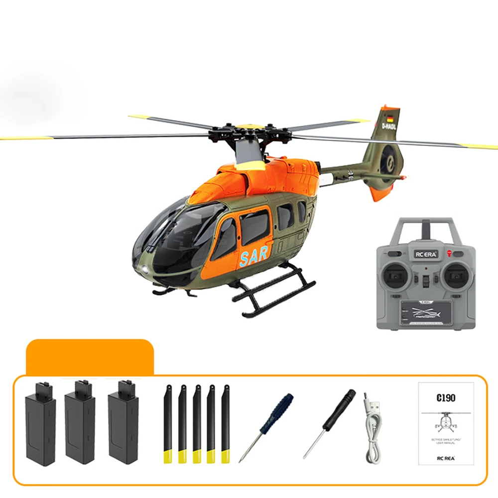 COOLBANK & RC ERA C190 1:30 H145 Scale 2.4G 6CH  6-Axis Gyro Optical Flow Localization Flybarless RC Helicopter RTF